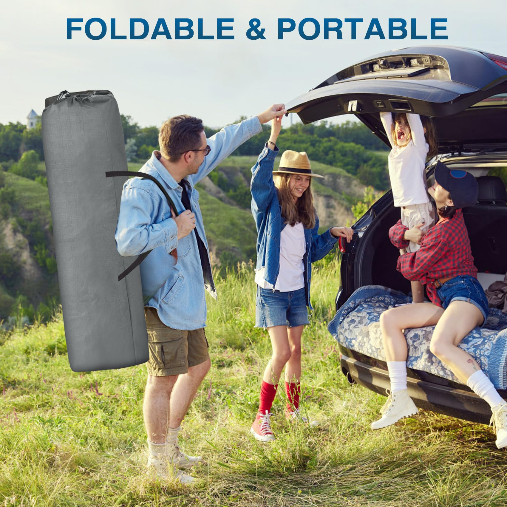 ZENPETIO Oversized XXL Folding Camping Cot - Heavy Duty Sleeping Cot for Adults with Mattress & Pillow - Portable Foldable Cot Bed with Carry Bag - 78x32x18 Inches - Perfect for Outdoor Camping, Travel, Home, Guest Room & Office Use