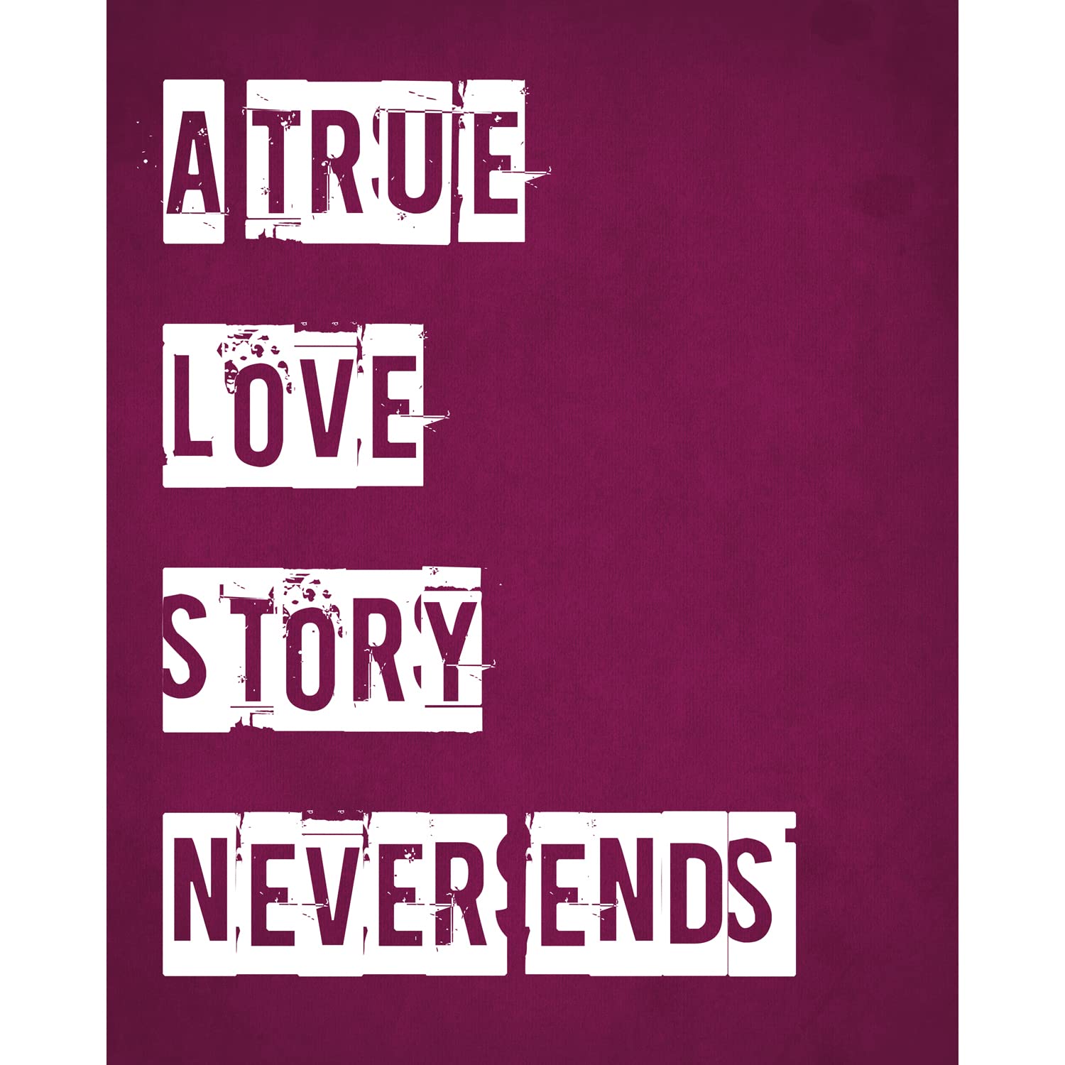 Love Story Art Print - 8x10 Inspirational Wall Decor for Bedroom & Home