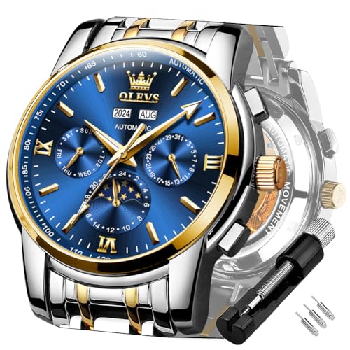 two tone strap & blue face