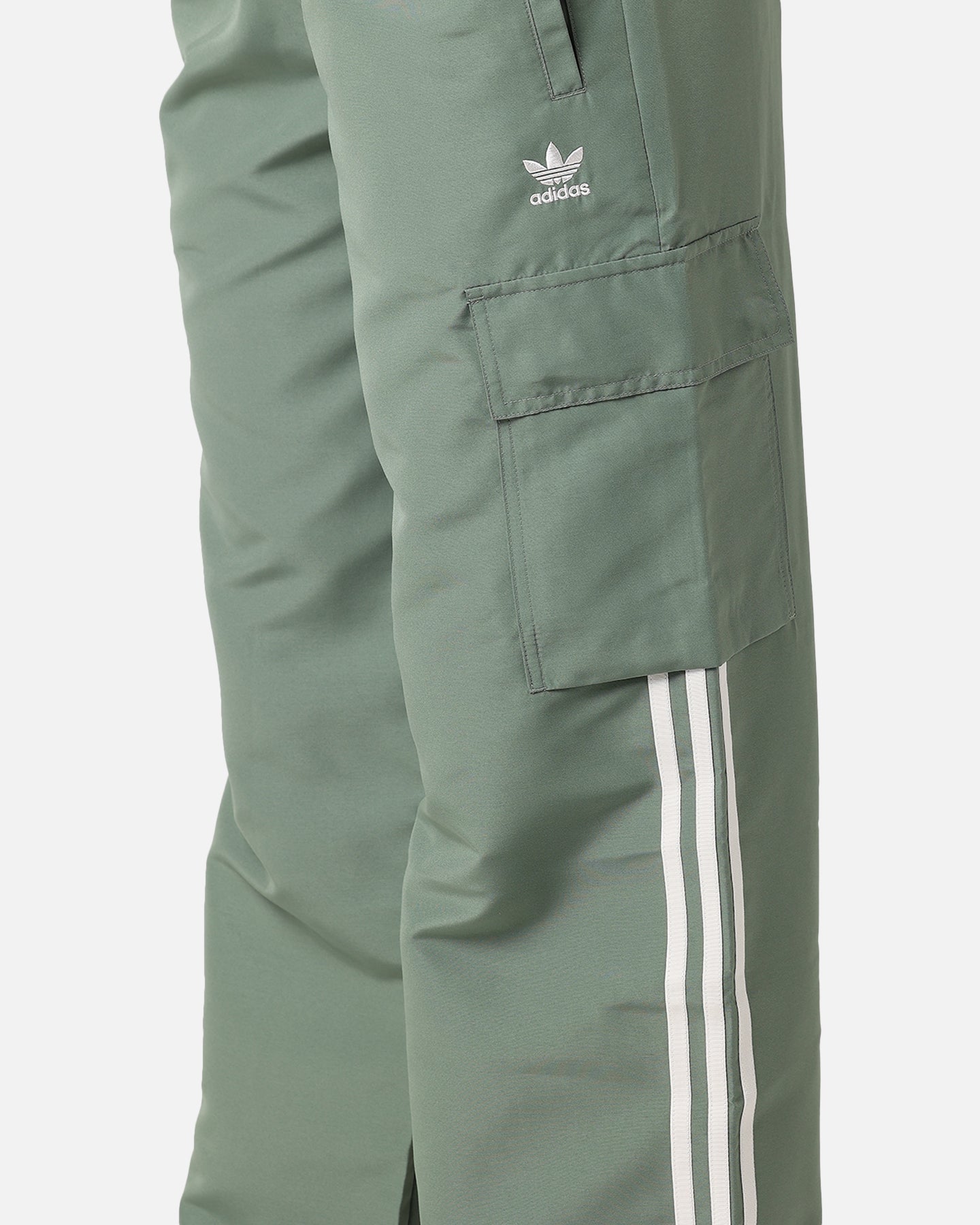 Adidas Women's 3 Stripes Cargo Pants - Trace Green | Casual Streetwear & Outdoor Hiking Pants for Women