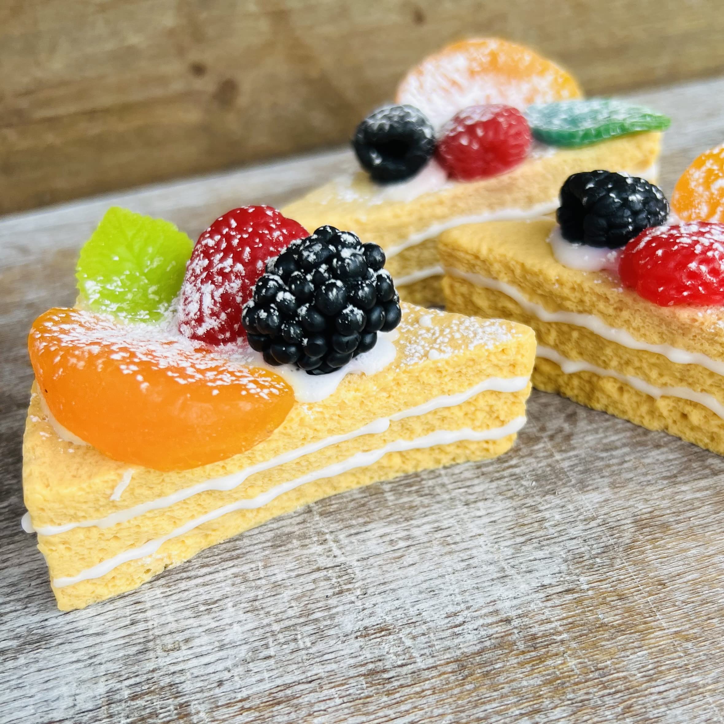 Handmade Fruit Cake Soap Gift Set - Natural Moisturizing Soap Bars for Skin Care, Birthday & Holiday Gifts - Perfect for Spa Day, Self-Care Routine and Thoughtful Present