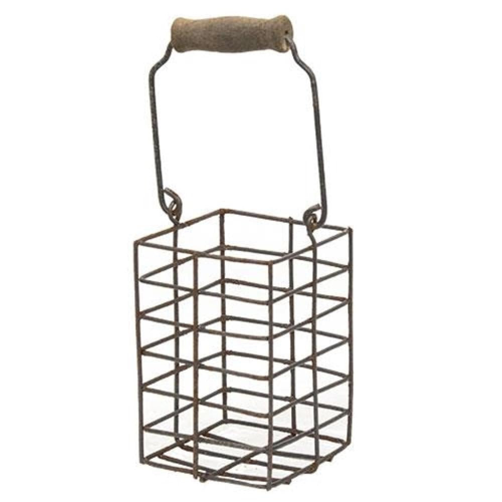 Mini Wire Tall Basket with Handle - Stylish Storage Organizer for Home, Office & Bathroom - Perfect for Organizing Toys, Towels & Essentials