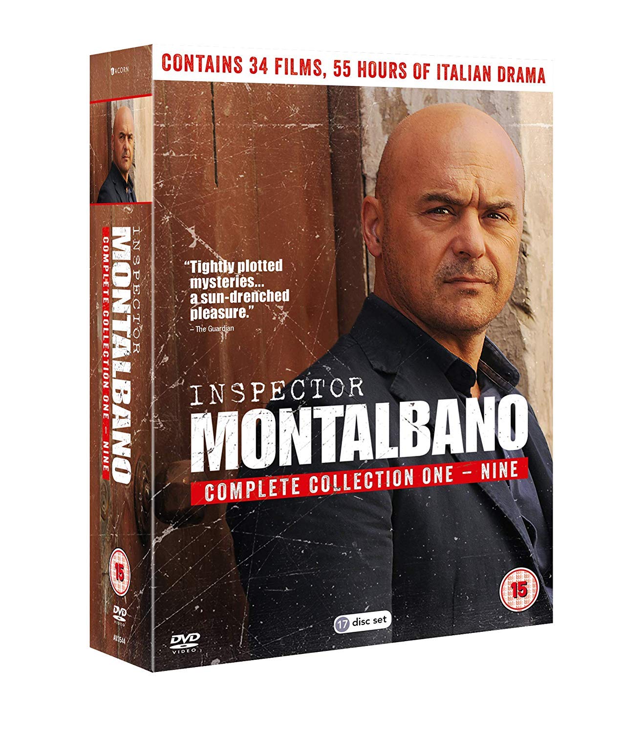 Inspector Montalbano Complete Seasons 1-9 DVD Box Set - Italian Crime Drama Series for Mystery Lovers | Perfect for Binge-Watching & Gift Giving