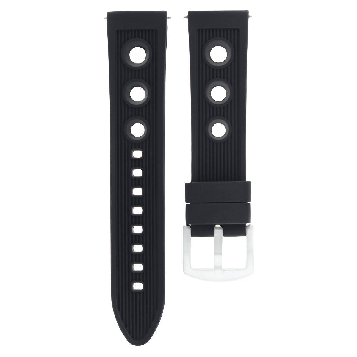 20mm Black Rubber Diver Watch Band Strap - Compatible with Breitling Superocean Abyss A17364 - Waterproof & Durable for Scuba Diving, Swimming & Outdoor Adventures