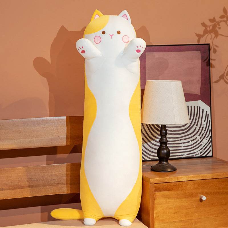 Giant Long Cat Plush Stuffed Animal - 4.2ft Extra Large Fluffy Plush Toy for Kids & Adults | Perfect for Cuddling, Home Decor, and Gifts