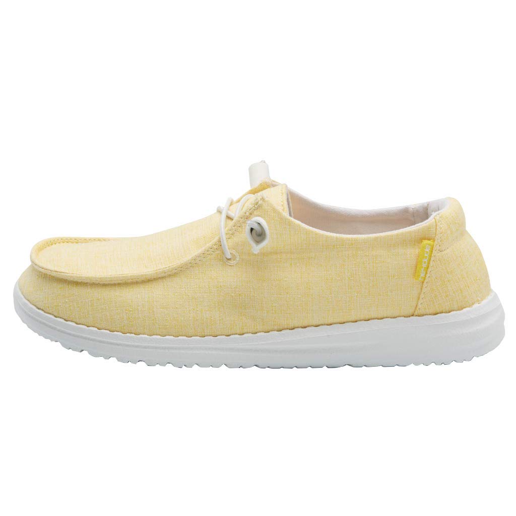 Hey Dude Women's Wendy Linen Sunshine Slip-On Loafers Size 11 - Comfortable Lightweight Casual Shoes for Women - Perfect for Walking, Travel & Everyday Wear