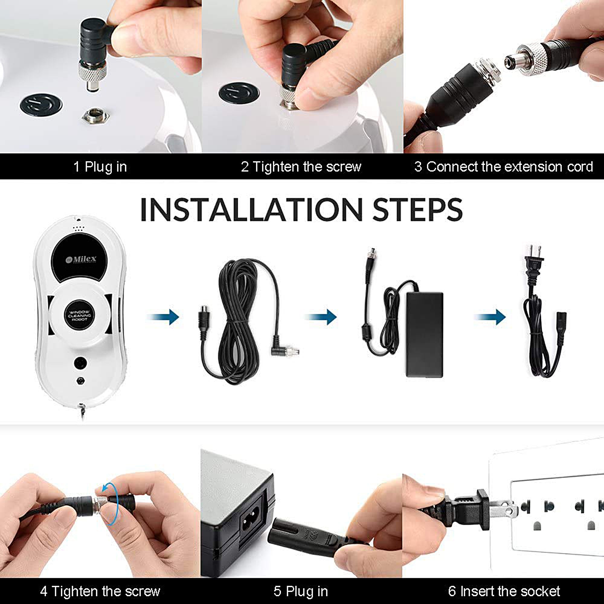 Automatic Window Cleaning Robot - Smart AI-Powered Glass Cleaner for Home & Office - Effortless Streak-Free Shine - Perfect for High-Rise Buildings & Hard-to-Reach Windows