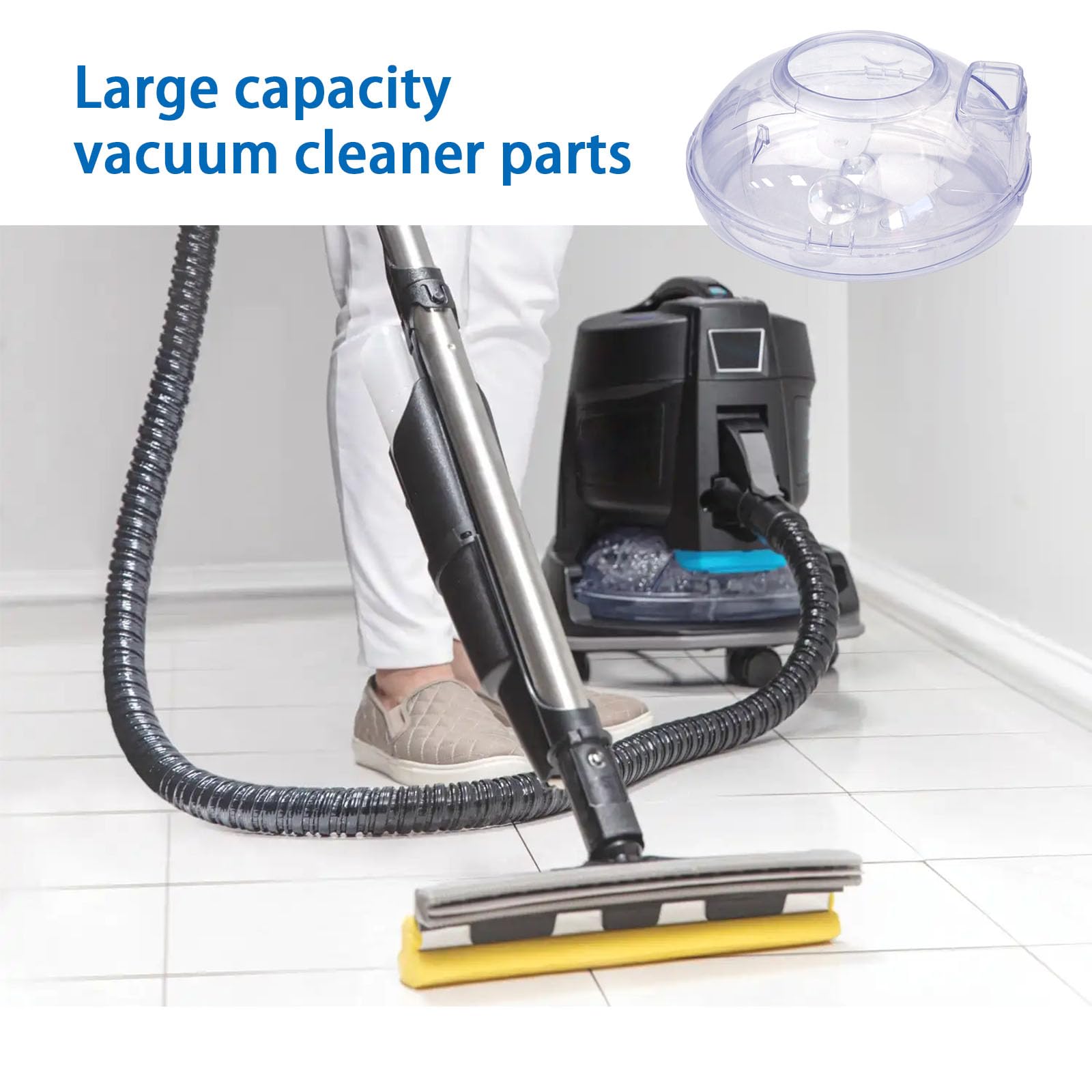 Rainbow Vacuum Cleaner E2 Type 12 Replacement 2.5 Quart Transparent Water Pan Basin - Perfect for Deep Cleaning Carpets & Hard Floors