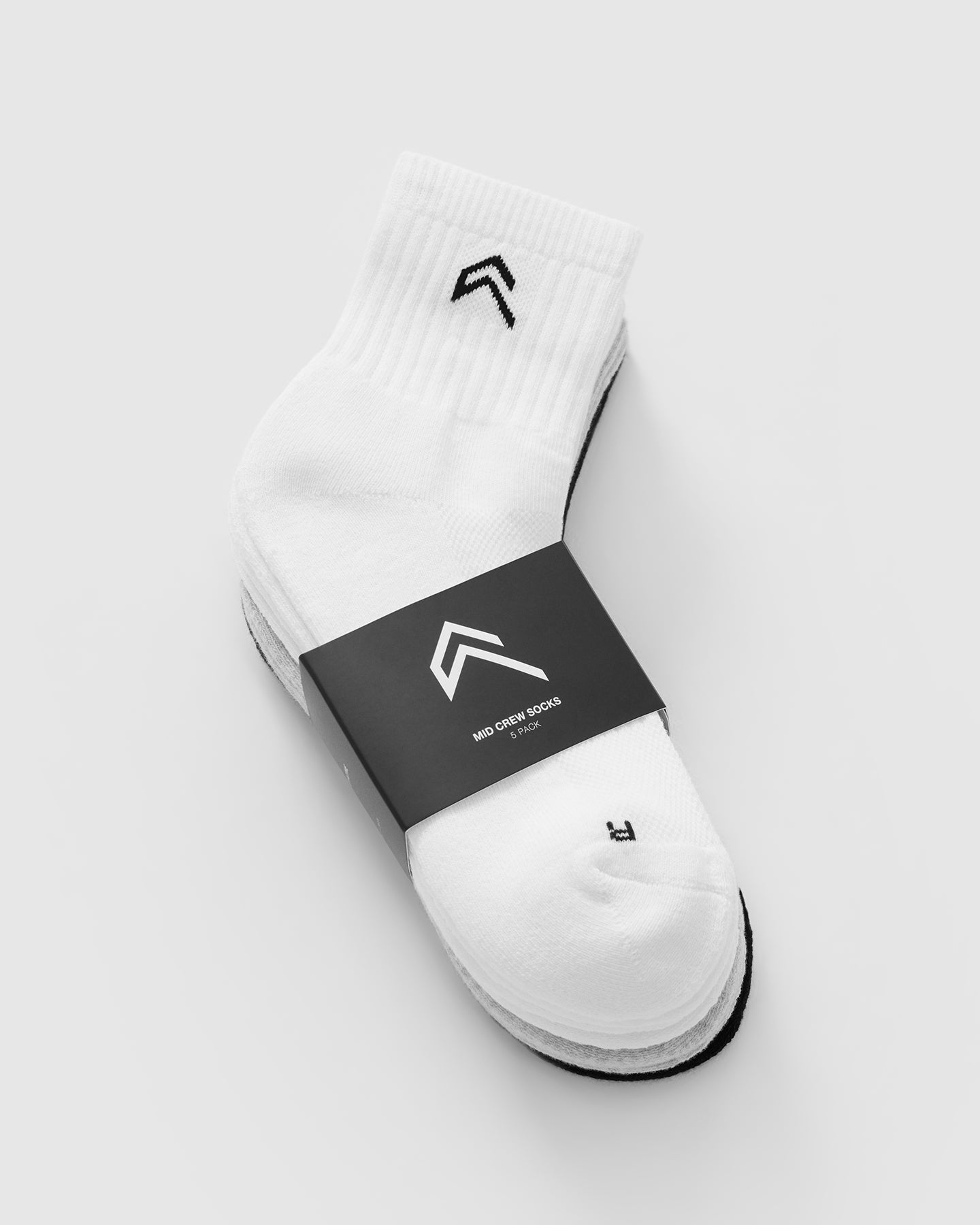 Premium Mid Crew Socks 5-Pack - Soft Comfortable Athletic Socks for Men & Women (Grey/White/Black) | Ideal for Running, Gym, Work & Everyday Wear