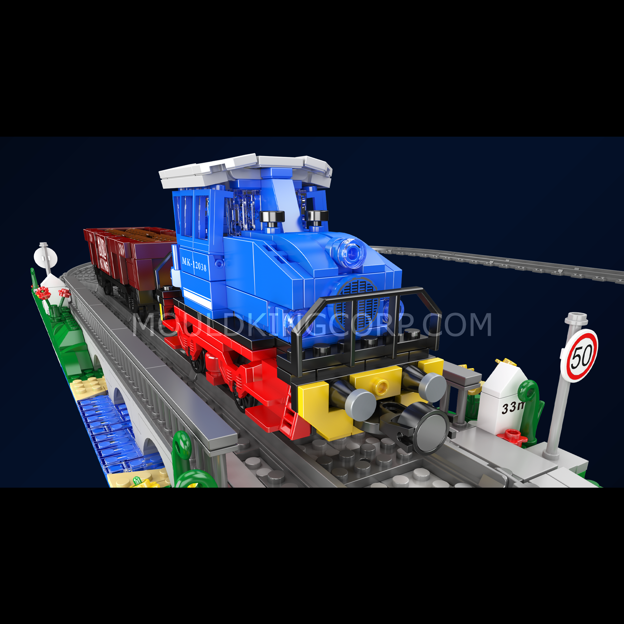 Mould King 12038 ESU KG2300 Diesel Locomotive Building Set - 1,117 PCS Model Train Kit for Adults & Kids | STEM Educational Toy | Perfect for Train Enthusiasts & Collectors | Great for Home Display, Birthday Gifts & DIY Projects