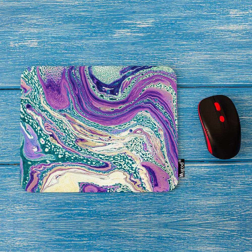 Abstract Texture Mouse Pad - Modern Art Acrylic Fluid Flow Splash Design Gaming Mouse Mat with Non-Slip Rubber Base for PC Laptop Computer - Perfect for Office, Home & Gaming Setup (9.5x7.9 Inches)