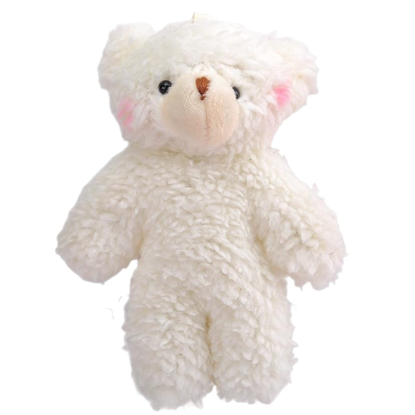 Cute Bear Keychain Pendant - Kawaii Backpack Decor, Christmas Tree Ornament (5PCS, White) - Perfect for Backpack Charms, Gift Giving & Holiday Decorations