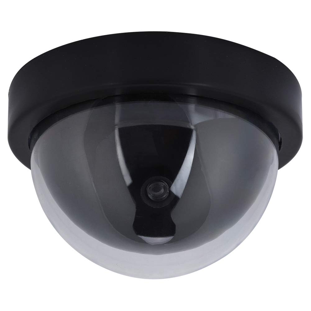 ASHATA Fake Security Camera with Flashing LED Light - Dummy Dome Surveillance Decoy for Home & Business Security - Indoor/Outdoor Use for Theft Deterrence