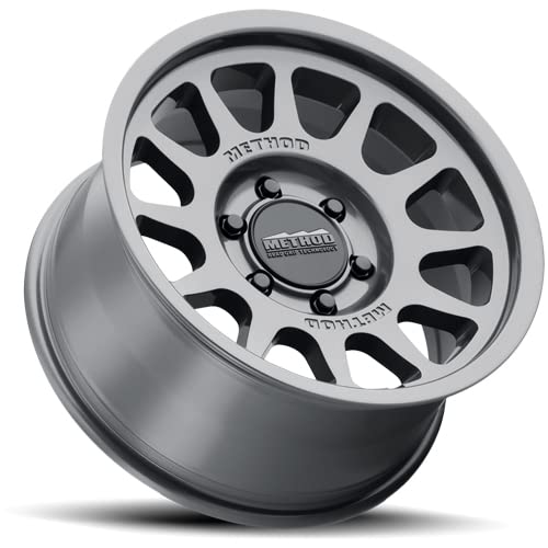 Method Race Wheels 703 Titanium Wheel - Gloss Black Finish (16x8 Inches, 6x5 Bolt Pattern, 0mm Offset) - Durable Off-Road Wheels for Trucks, Jeeps & SUVs