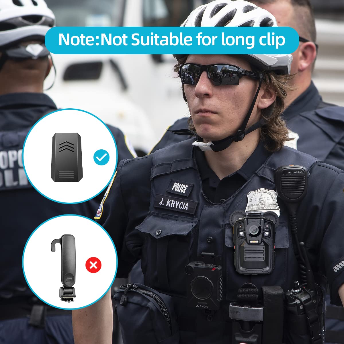 Universal Magnetic Body Camera Mount with 45° Adjustable Angle - 6 Strong Magnets for All Model Body Cameras | Perfect for Law Enforcement, Security Guards & Outdoor Activities