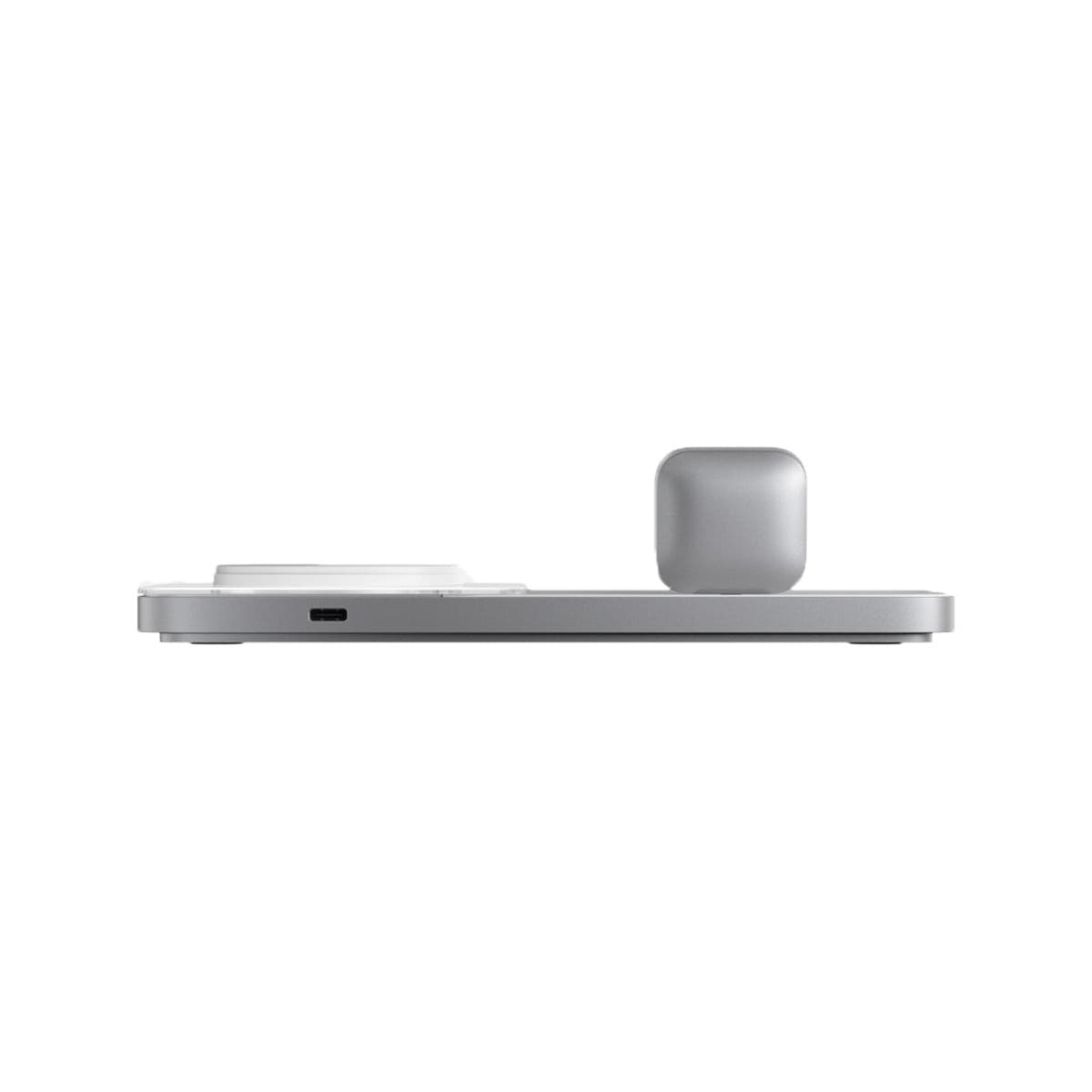 NOMAD Base One Max MagSafe Charger for Apple Watch - Fast Wireless Charging Stand for iPhone & Apple Watch (Silver) | Perfect for Nightstand, Office Desk & Travel Accessories