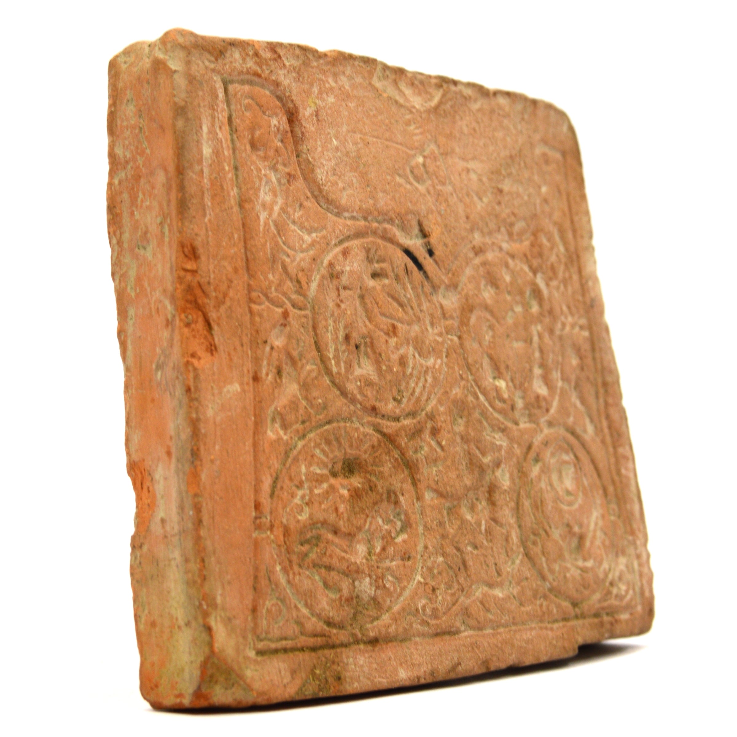 Ancient Primitive Story Tile - Hand Carved Old Pottery Plaque, Pre-Columbian & Near East Artifact - Perfect for Home Decor, Museum Display & Archaeology Enthusiasts