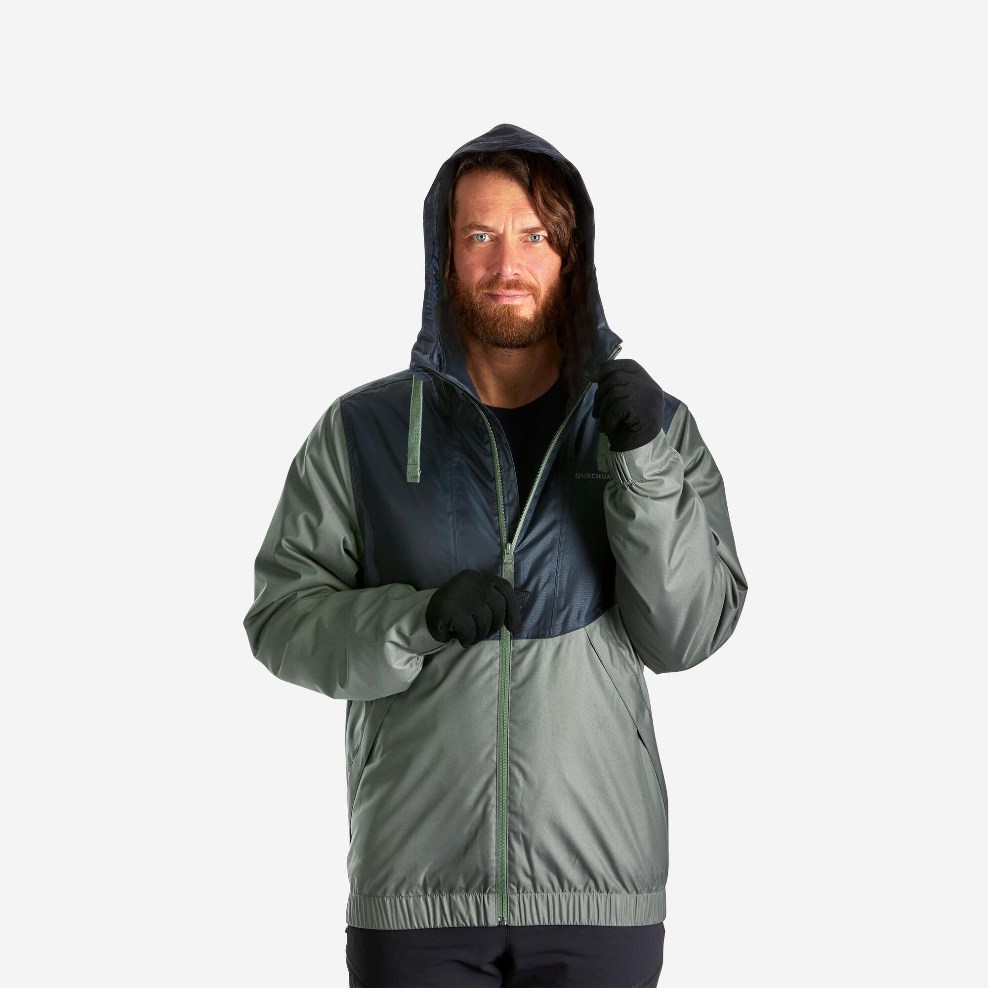Quechua SH100 Waterproof Winter Jacket for Men - Lightweight Insulated Cold Weather Coat for Hiking, Skiing & Outdoor Activities