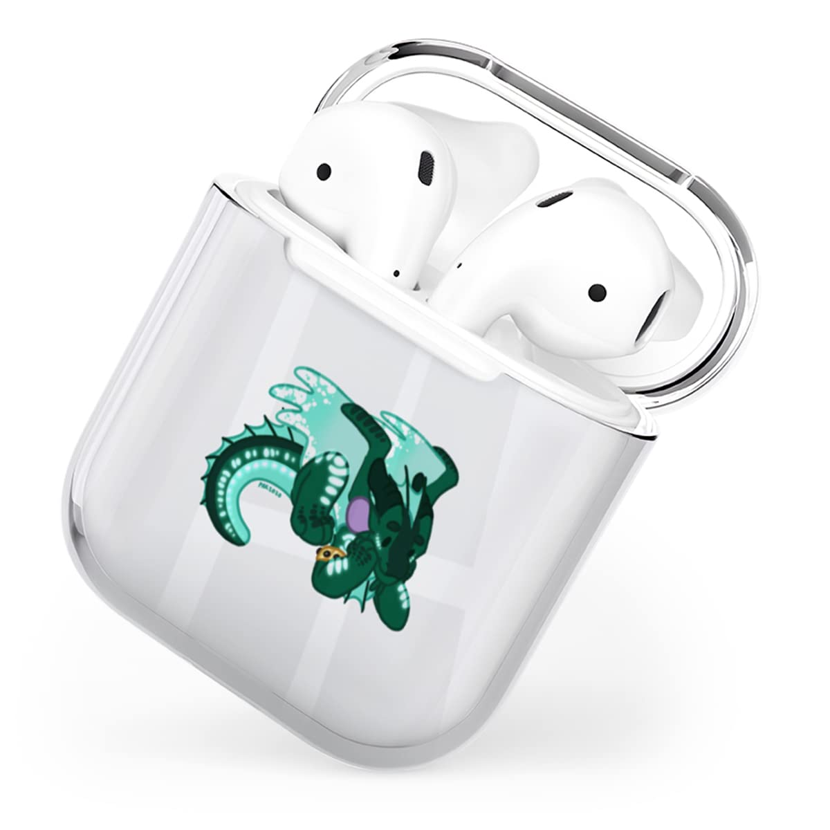 Hard Protective Case Cover Compatible with AirPods Pro & Earpods - Turtle Shell Design with Fire Print - Shockproof Wireless Earphone Case for Travel, Gym & Daily Use