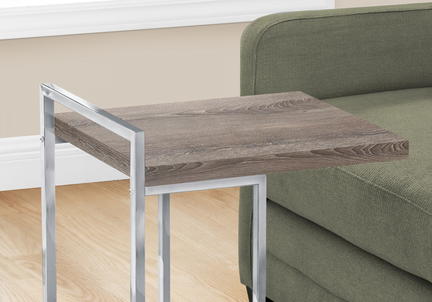 Rustic Cedar Side Table in Taupe - Small End Table for Living Room, Bedroom, or Patio - Natural Wood Nightstand with Sturdy Design