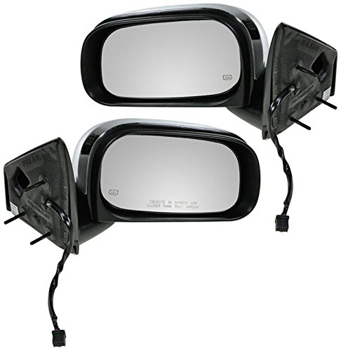 Heated Power Chrome Side Mirror Set - Left & Right Pair for Dodge Aspen - Perfect for Winter Driving & Enhanced Safety