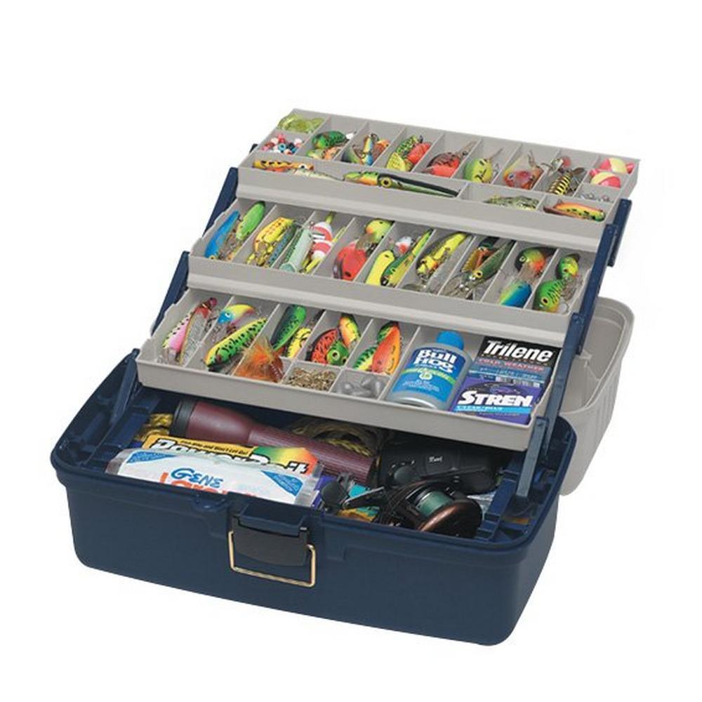 Plano Three Tray Tackle Box XL - Large Fishing Tackle Organizer for Lures, Hooks & Gear - Perfect for Bass Fishing, Saltwater & Freshwater Anglers