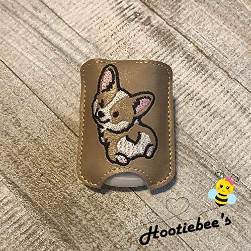 Corgi Hand Sanitizer Holder & Lip Balm Holder - Adorable Dog-Themed Sanitizer Clip for Purse, Keychain or Backpack - Perfect for Travel, Office & Daily Use