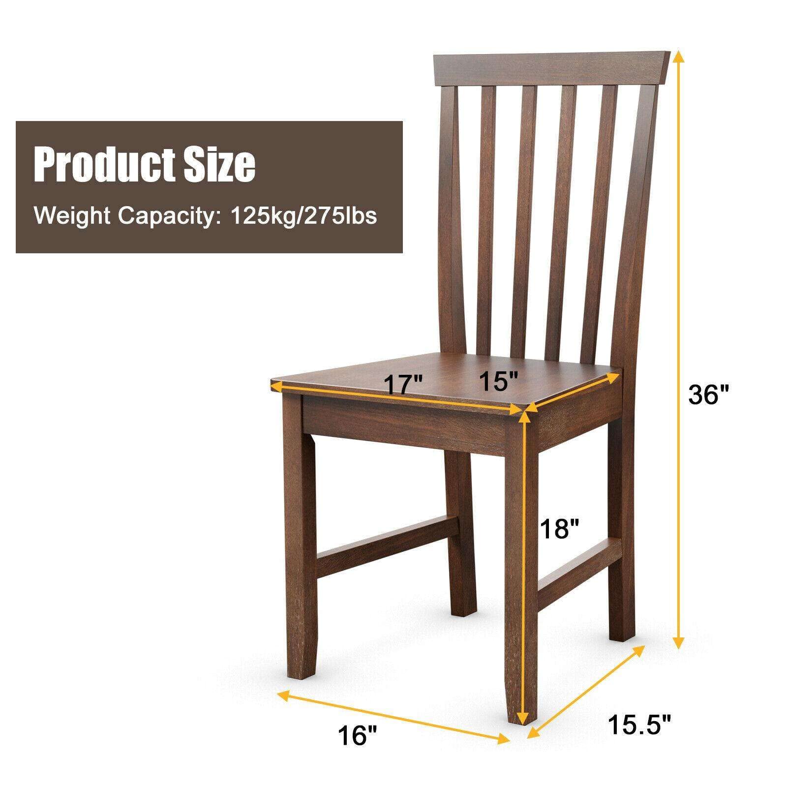 JHUS Set of 2 Solid Wood Spindle Back Dining Chairs with Walnut Legs - Perfect for Kitchen, Dining Room & Breakfast Nook | Comfortable & Stylish Seating for Family Meals & Entertaining