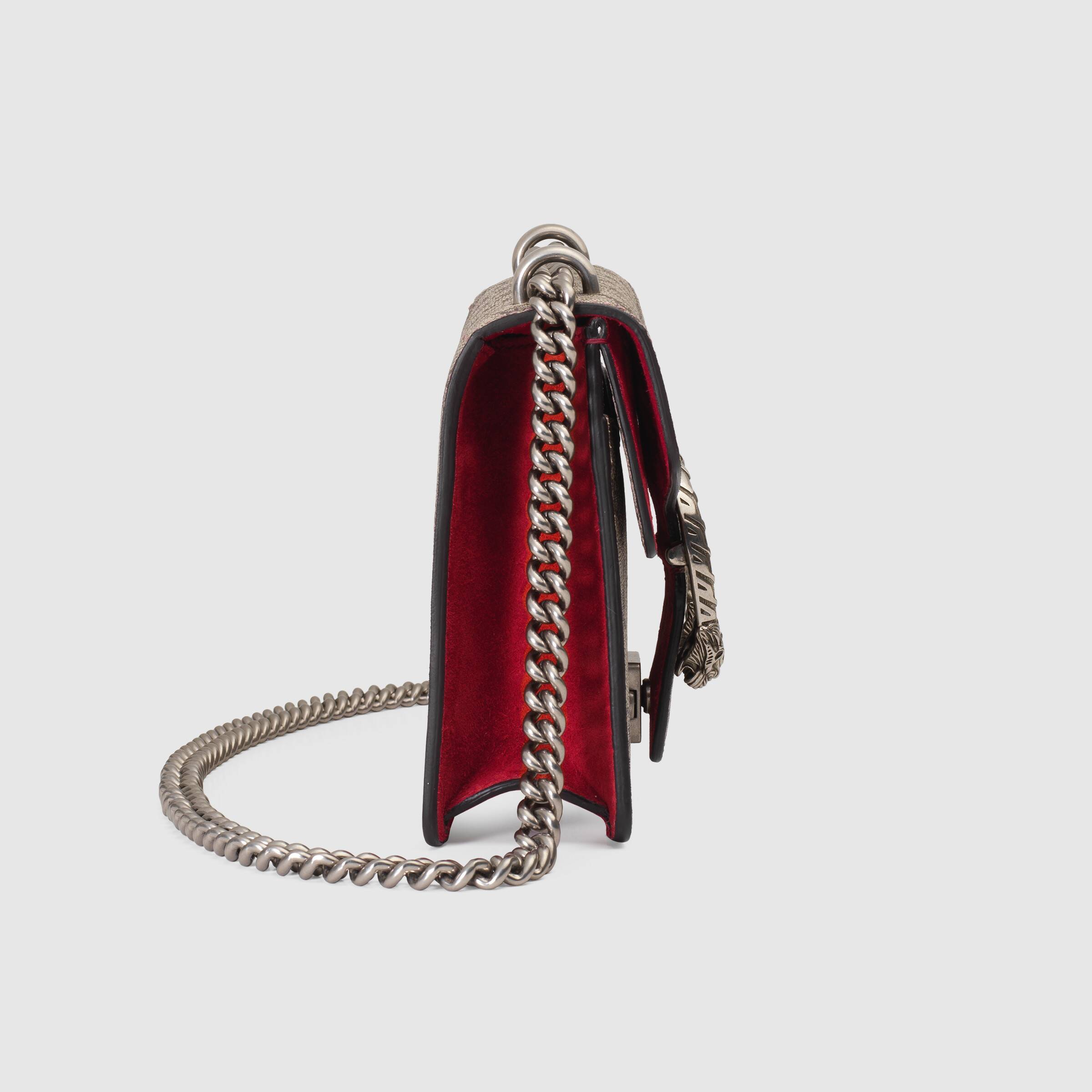 Gucci Dionysus GG Supreme Mini Bag in Beige & Red - Luxury Crossbody Purse for Women, Perfect for Parties, Dates & Everyday Use