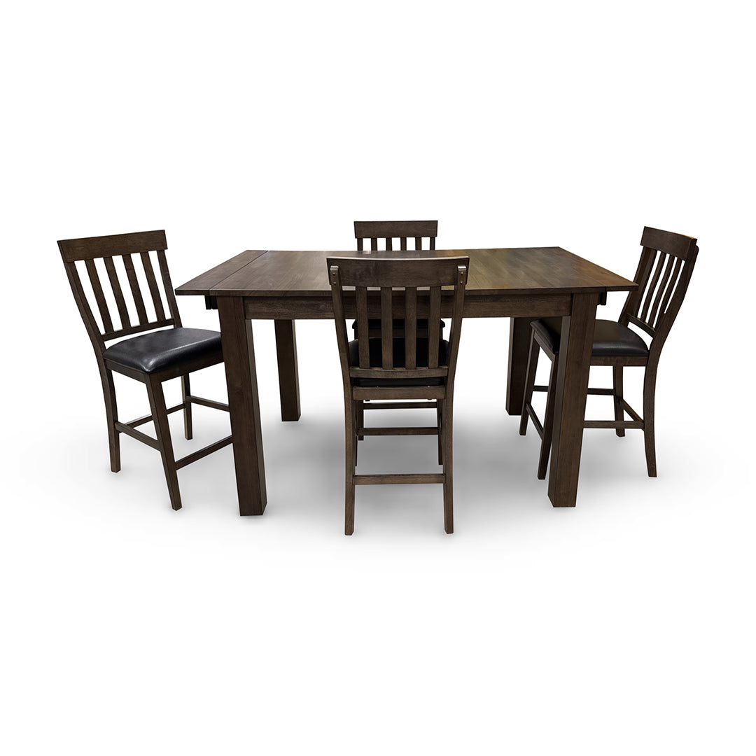 Mariposa 5-Piece Dining Set in Gray - Modern Kitchen & Dining Room Table & Chairs for Small Spaces, Apartments, Breakfast Nook