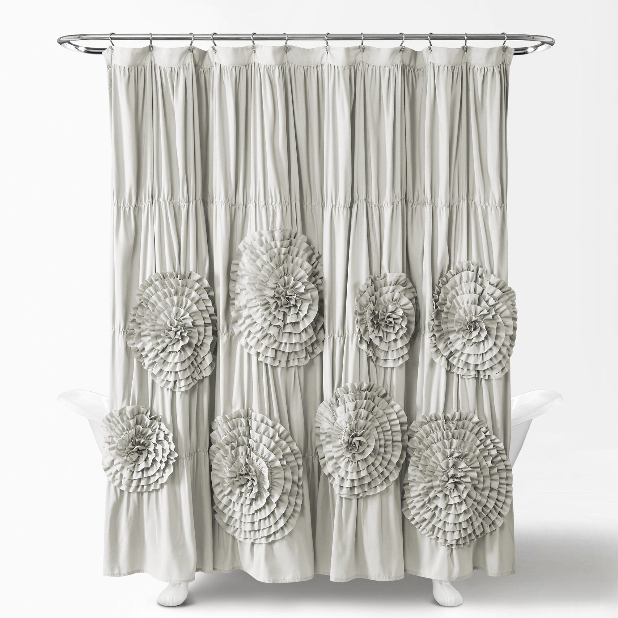 Serena Waterproof Polyester Shower Curtain - Elegant Bathroom Decor for Home & Hotel Use