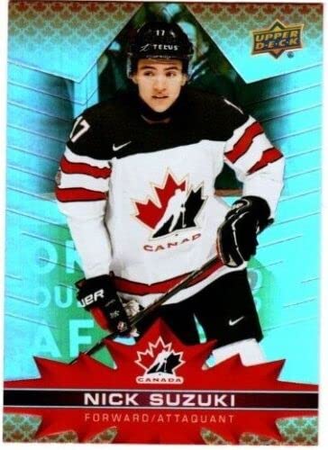 2021-22 Upper Deck Team Canada #14 Nick Suzuki Hockey Card - NHL Collectible, Trading Card for Fans & Investors - Perfect for Sports Memorabilia Collections, Gift Giving, and Game Room Displays