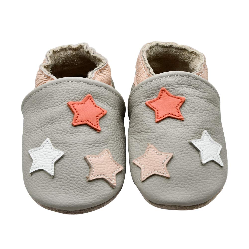 iEvolve Baby Soft Sole First Walker Shoes for Girls & Boys - Non-Slip Toddler Moccasins for Indoor & Outdoor Play, Learning to Walk, and Special Occasions