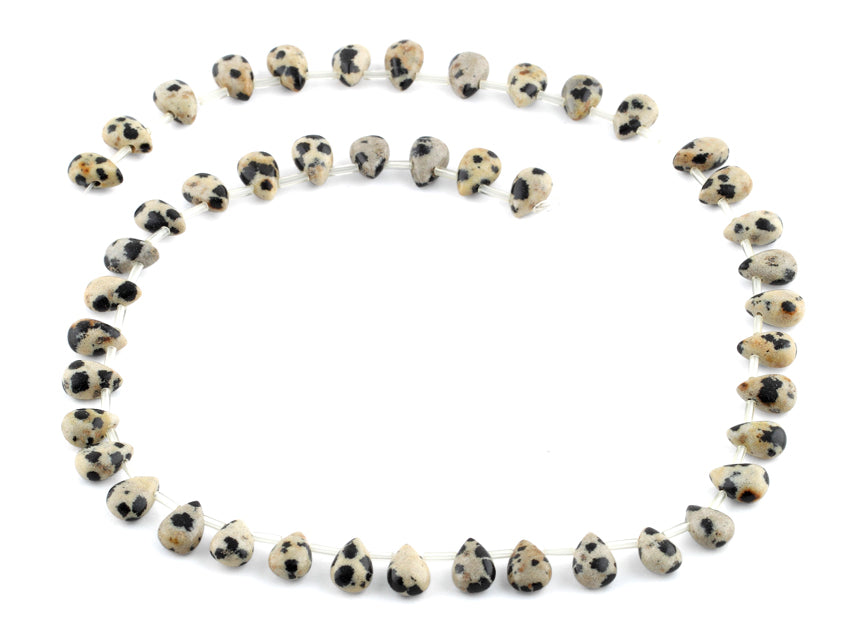 6x9MM Dalmatian Jasper Drop Gemstone Beads for Jewelry Making - Natural Stone Beads for Necklaces, Bracelets & DIY Craft Projects - Perfect for Boho, Healing Crystal & Spiritual Jewelry Designs