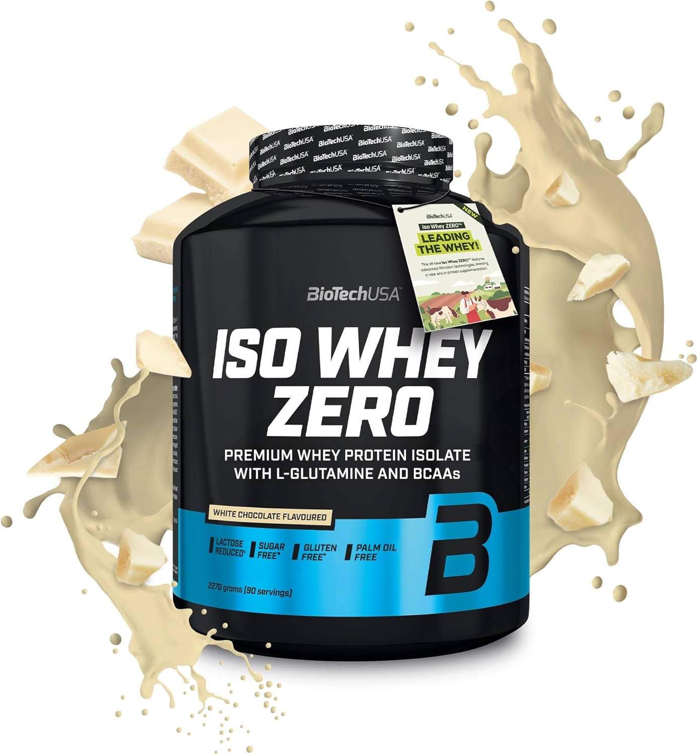BioTechUSA Iso Whey Zero 2.27kg (5lbs) Premium Protein Powder - Low Carb, Lactose Free Whey Isolate for Muscle Recovery & Growth - Perfect for Post-Workout, Weight Loss & Fitness Enthusiasts