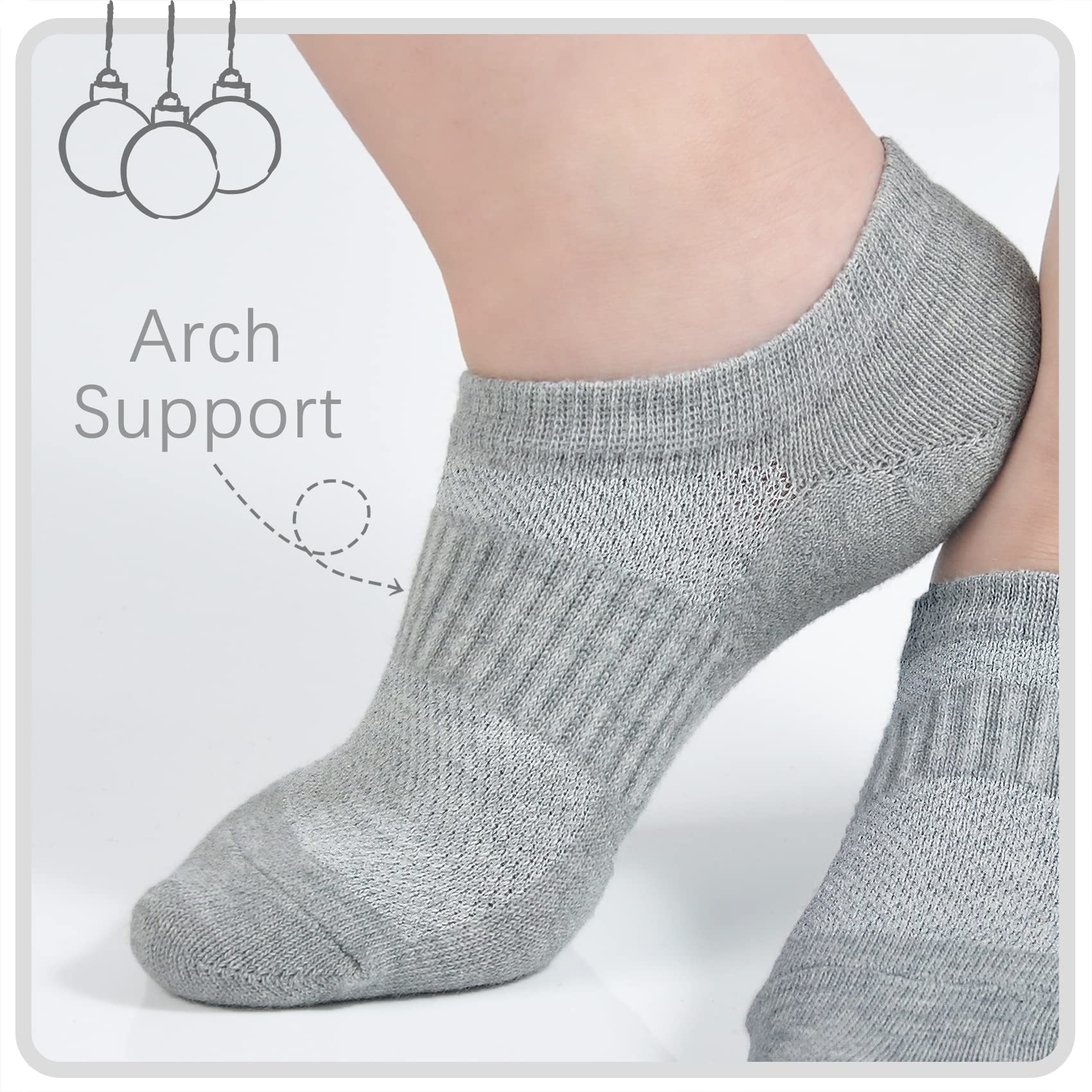12 Pairs No Show Socks for Girls & Boys - Cotton Low Cut Non Slip Invisible Socks for Kids, Youth & Adults - Perfect for School, Sports & Everyday Wear