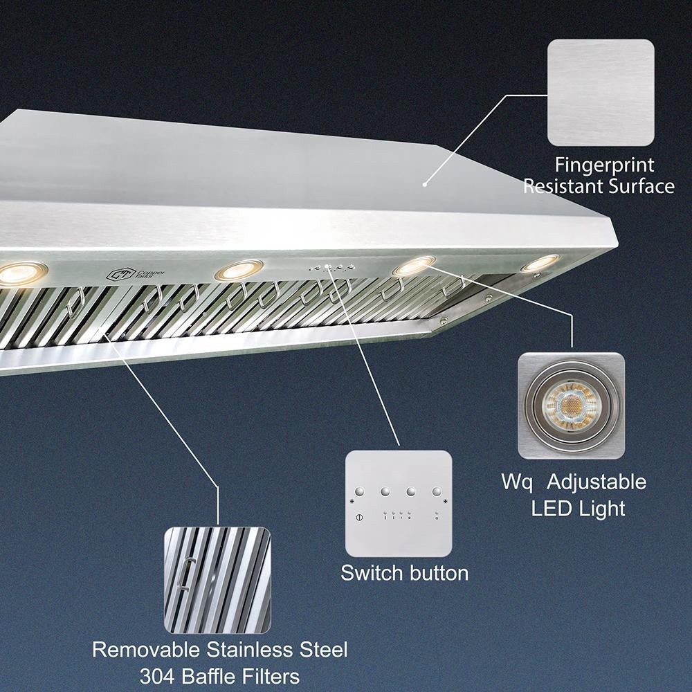 Premium Custom Stainless Steel Kitchen Range Hood - Modern Ventilation for John's Home - Perfect for Cooking, Grilling & Smoke Removal in Residential Kitchens