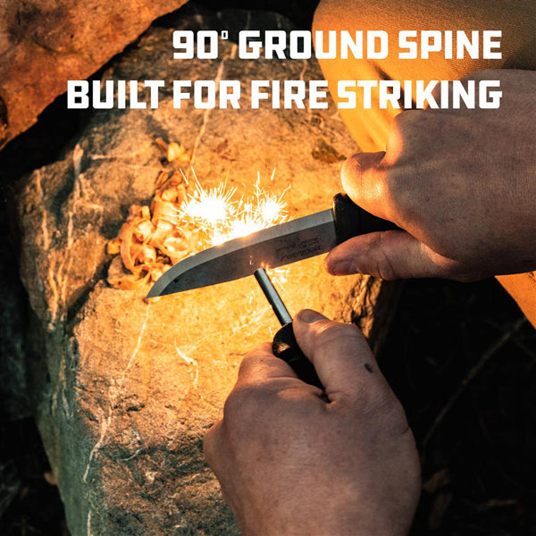 Companion Spark Knife - Premium Outdoor Survival Knife with Fire Starter, Stainless Steel Blade for Camping, Hiking & Bushcraft | Perfect for Wilderness Adventures & Emergency Preparedness
