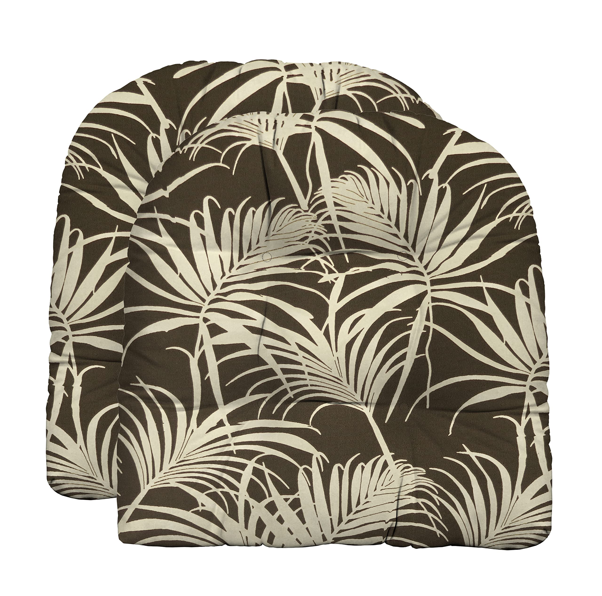 RSH Decor: 2-Pack Tufted U-Shape Wicker Seat Cushions 19