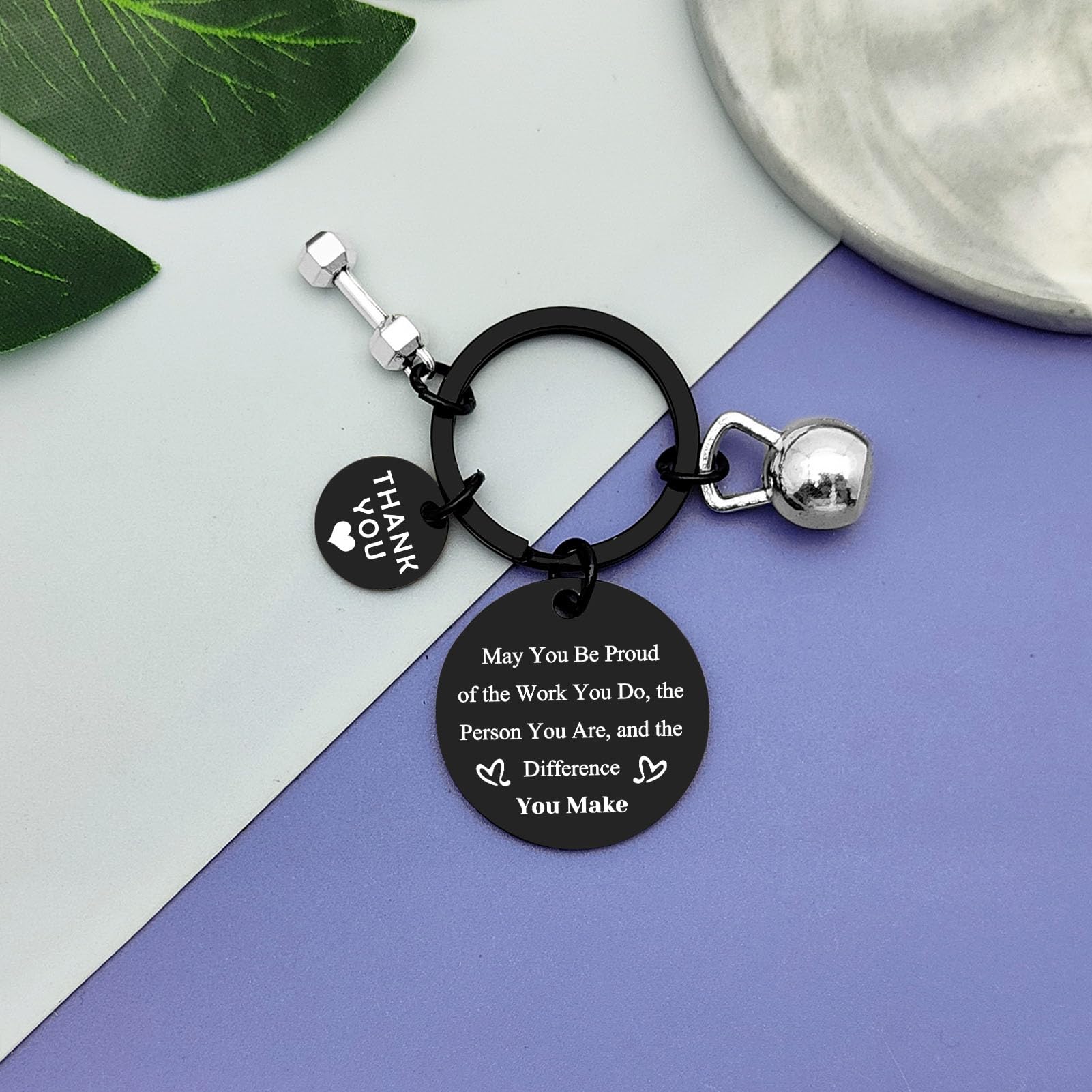Personalized Fitness Instructor Keychain - Gym Trainer Appreciation Gift for Christmas, Birthday, Thank You | Motivational Workout Jewelry for Bodybuilders & Coaches - Perfect for Gym, Home Workouts & Fitness Enthusiasts