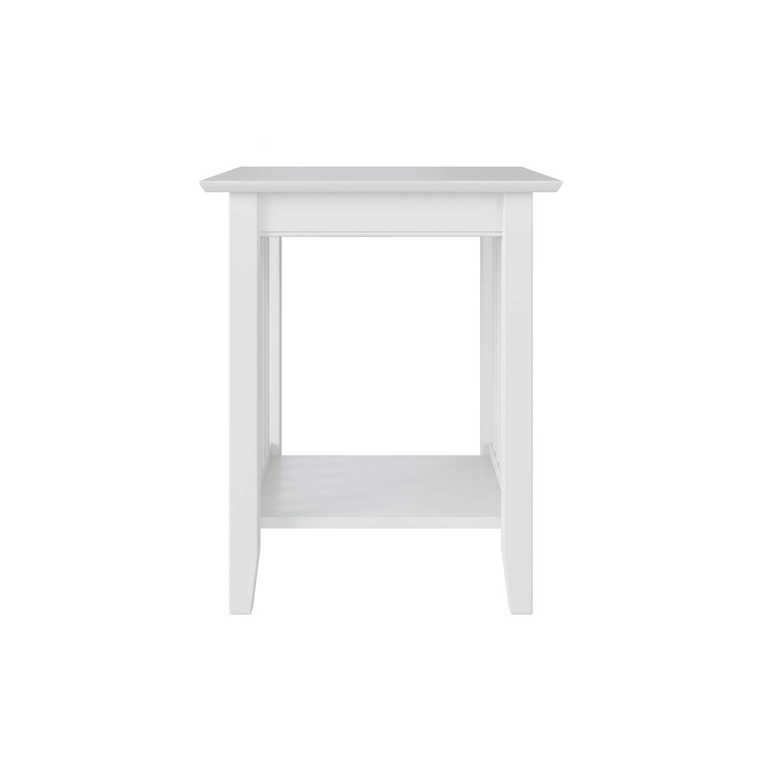 AFI Mission Printer Stand with Charging Station - Adjustable Height Computer Desk Organizer with USB Ports, White - Perfect for Home Office & Workspace Organization