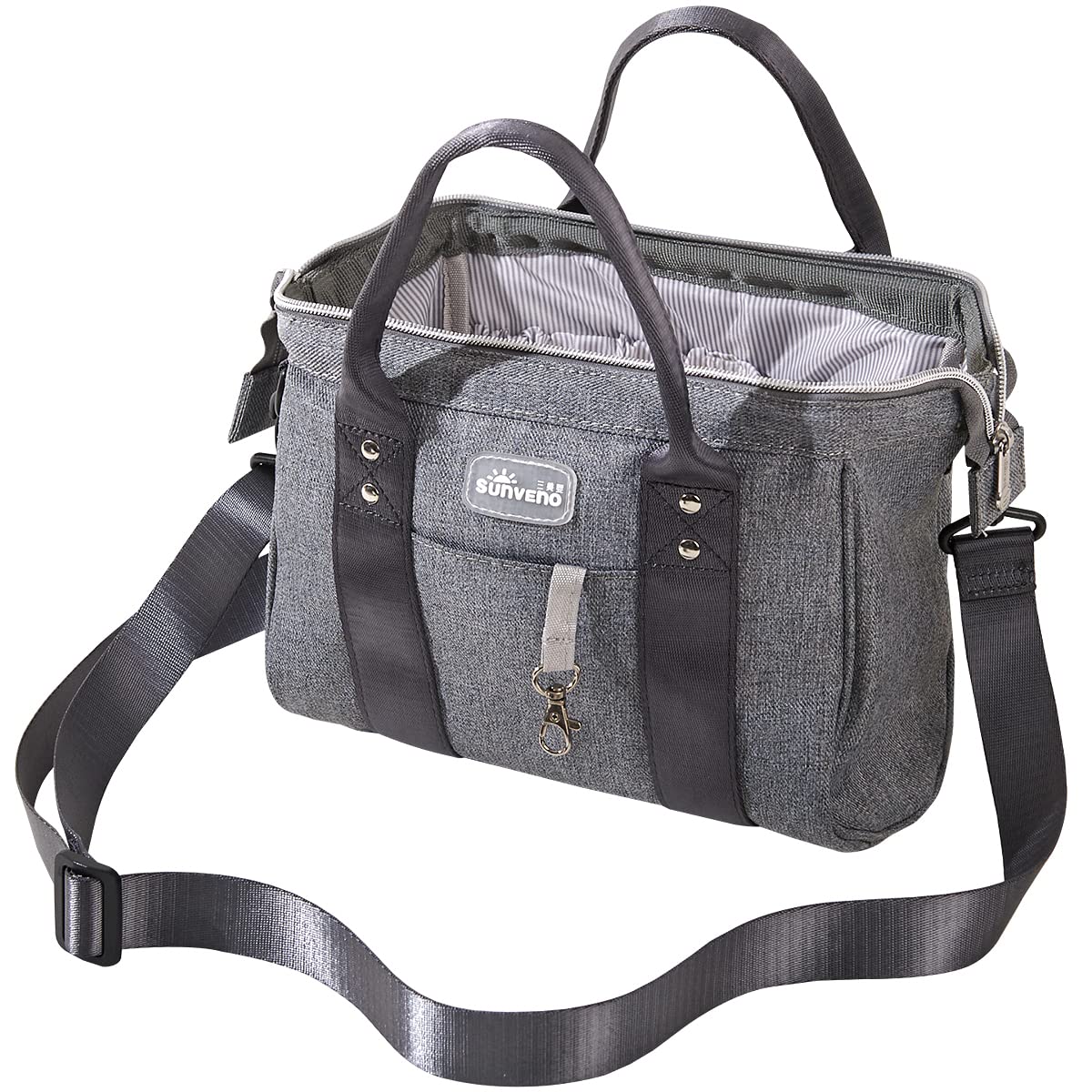 SUNVENO Compact Baby Diaper Bag - Lightweight Travel Tote with Large Capacity for Diapers, Wipes, Toys & Snacks - Perfect for Daycare, Outings & Family Trips