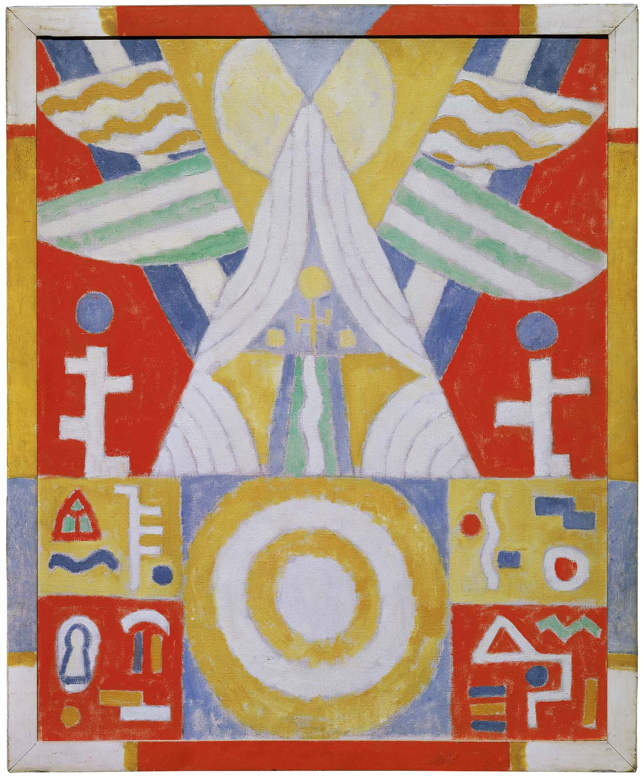 Marsden Hartley Arrangement Hieroglyphics Painting No.2 - Abstract Modern Art Canvas Print - Perfect for Living Room, Office & Gallery Wall Decor