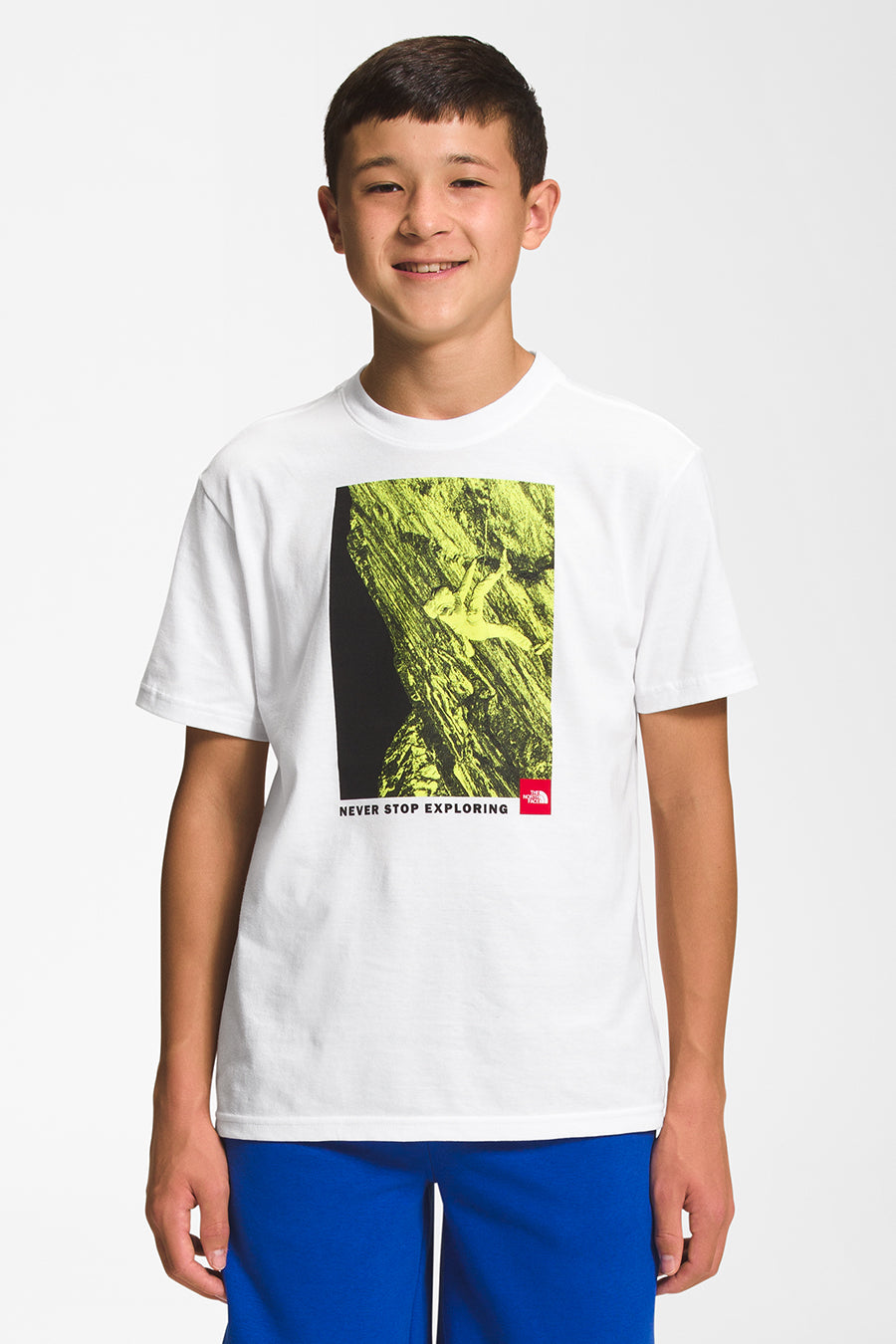 The North Face Boys' Rock Climber T-Shirt - Breathable & Durable Kids' Hiking & Outdoor Adventure Tee for Active Boys