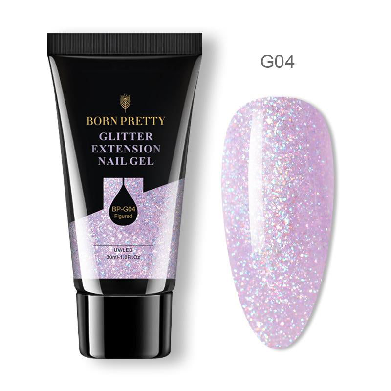 30ml Glitter Extension Gel for Nails - Perfect for Nail Art, DIY Manicures & Special Occasions