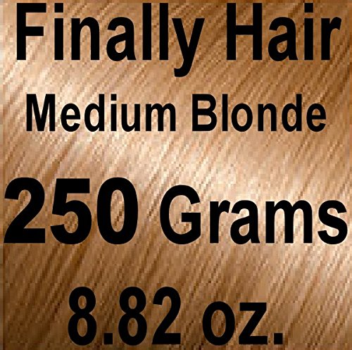 Finally Hair Fiber Refill 250g (8.82oz) - Light Medium Blonde Hair Loss Concealer for Thinning Hair & Bald Spots - Natural-Looking Cover for Men & Women - Perfect for Daily Use & Special Occasions