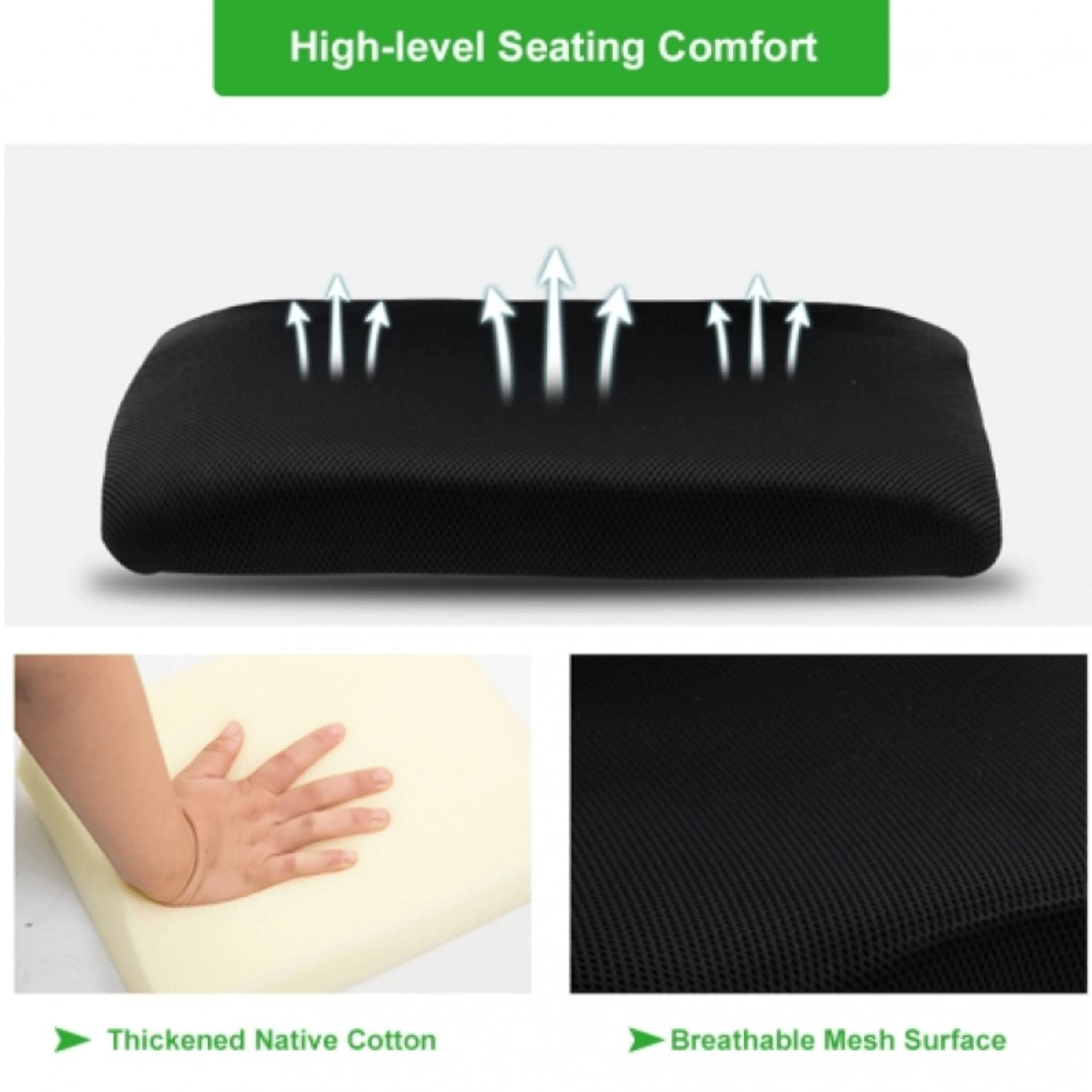 Ergonomic Mesh Office Chair with Lumbar Support & Adjustable Armrests - Mid Back Computer Desk Chair with Swivel & Rolling Wheels for Home Office - Green Executive Task Chair for Long Work Hours & Comfortable Workspace