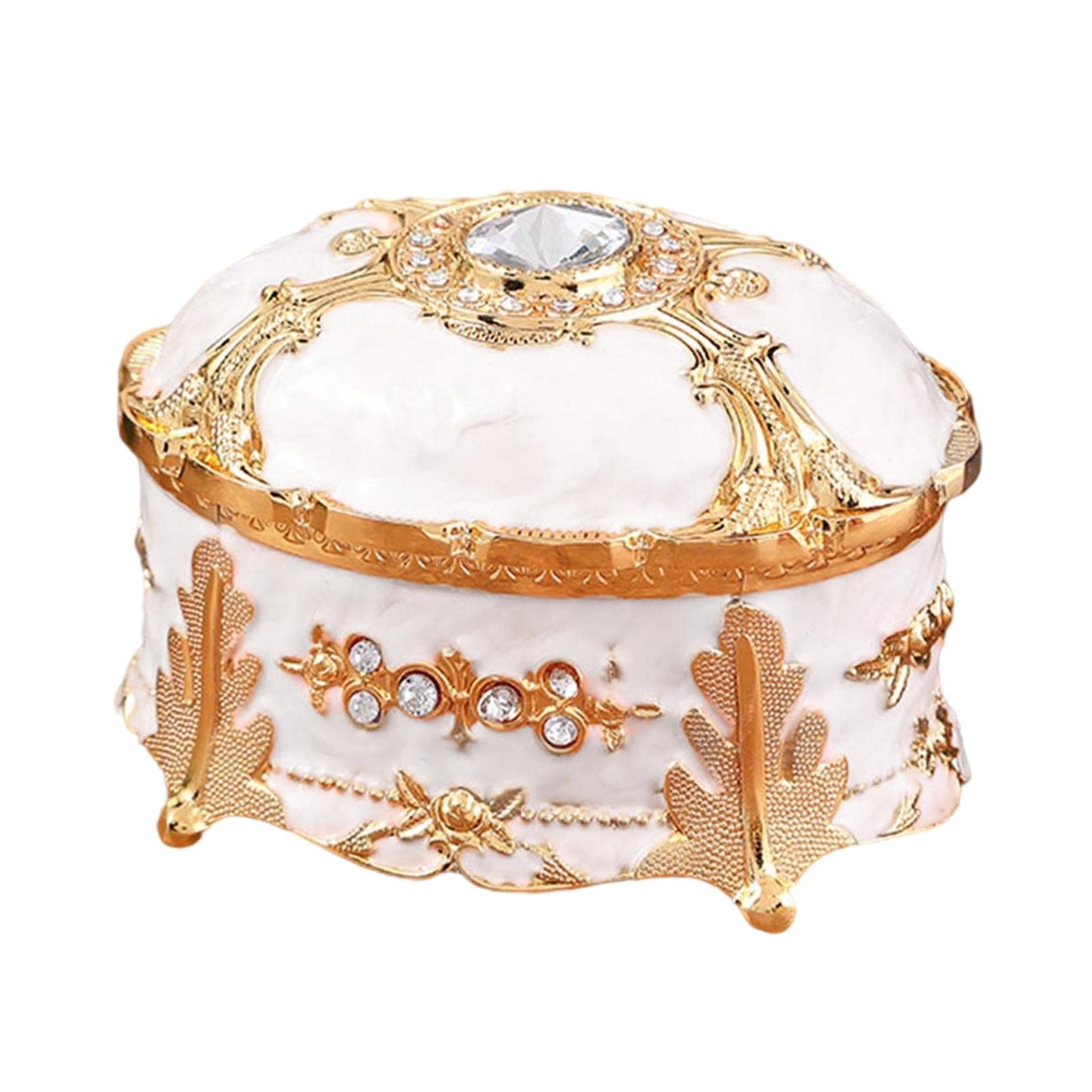 Luxury Vintage Metal Alloy Jewelry Box Organizer - Elegant Keepsake Gift Box for Women & Girls, Perfect for Jewelry Storage, Travel & Home Decor