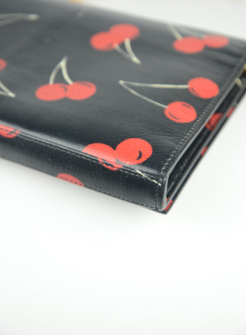 Saint Laurent Cherry Print Leather Pochette Bag - Luxury Crossbody Clutch for Women, Perfect for Evening Parties & Date Nights