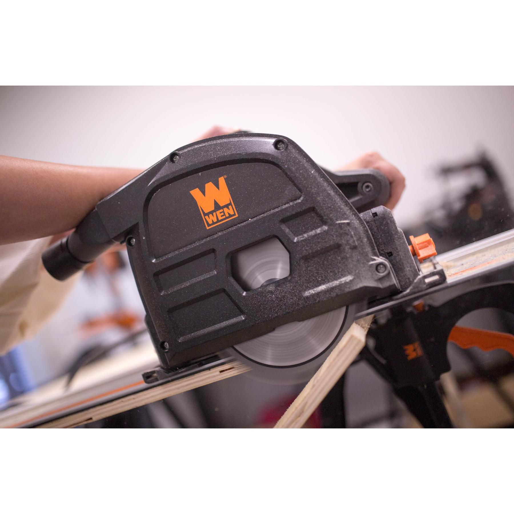 WEN RCT1065 10 Amp 6.5 Inch Plunge Cut Sidewinder Circular Track Saw - Refurbished | Precision Woodworking & DIY Projects